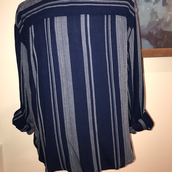 SO Authentic Blue Top With White Stripes. - Picture 2 of 3